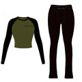“HER” LONG SLEEVE/FLAIR LEG SET