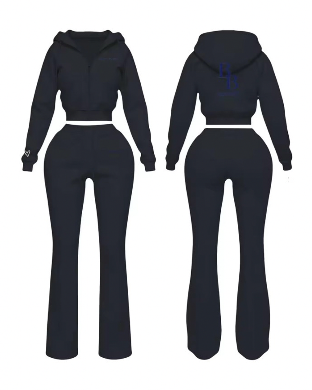 “FLY GIRL” FULL ZIP HOODIE SWEAT SUIT