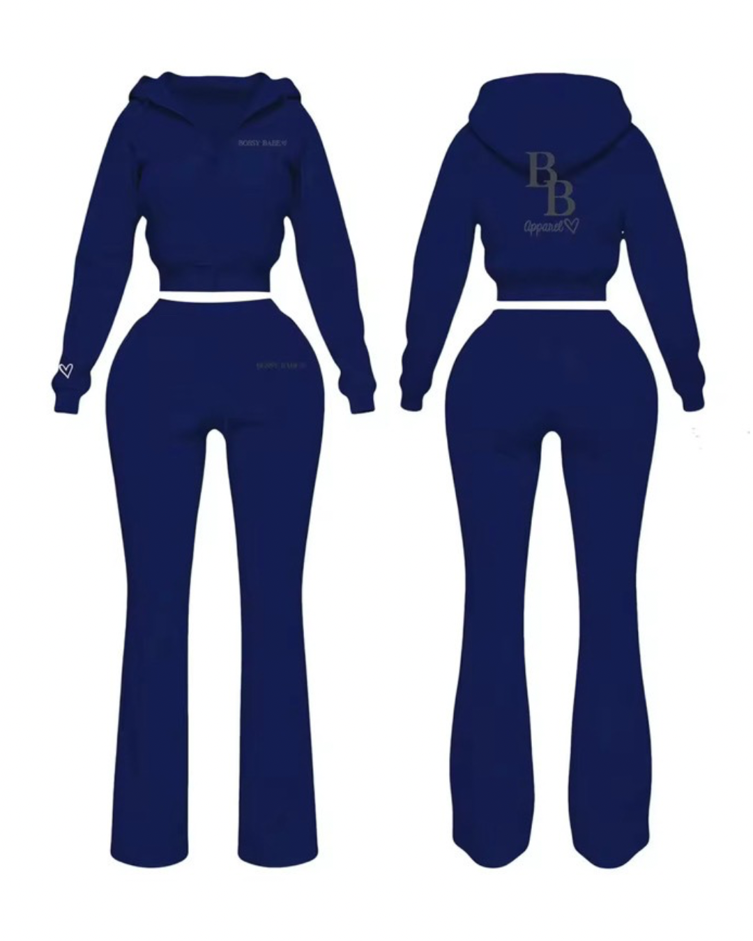 “FLY GIRL” FULL ZIP HOODIE SWEAT SUIT (Copy)